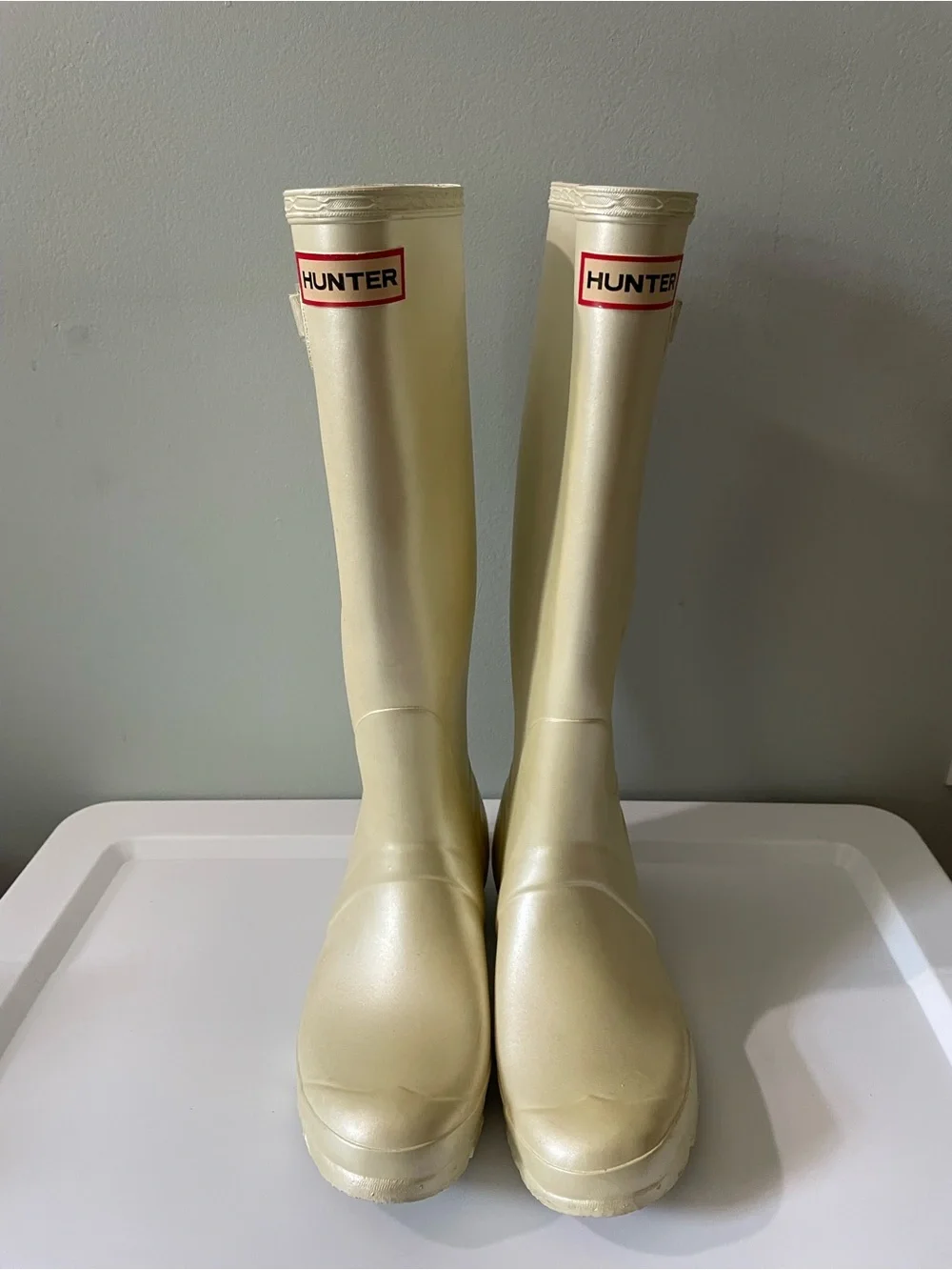 Hunter Orginial Gloss Rainboots - Pearl